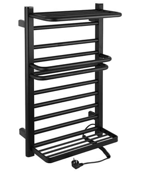 Полотенцесушитель эл. ЧЕРНЫЙ Лесенка с двумя полк 800*500*260 алюм BRIMIX